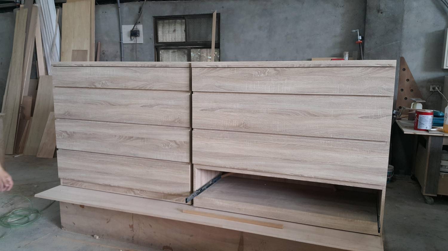 W-0018實木收納櫃製作