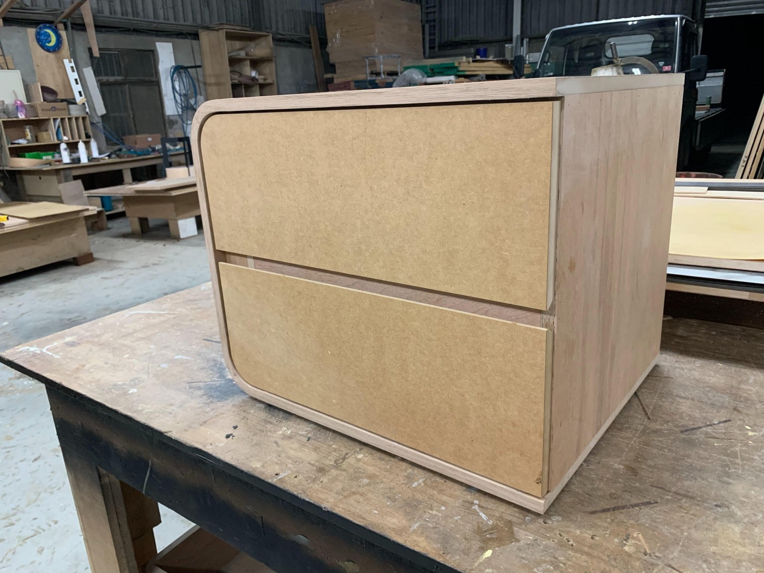 BT-0091木頭床頭櫃製作款式