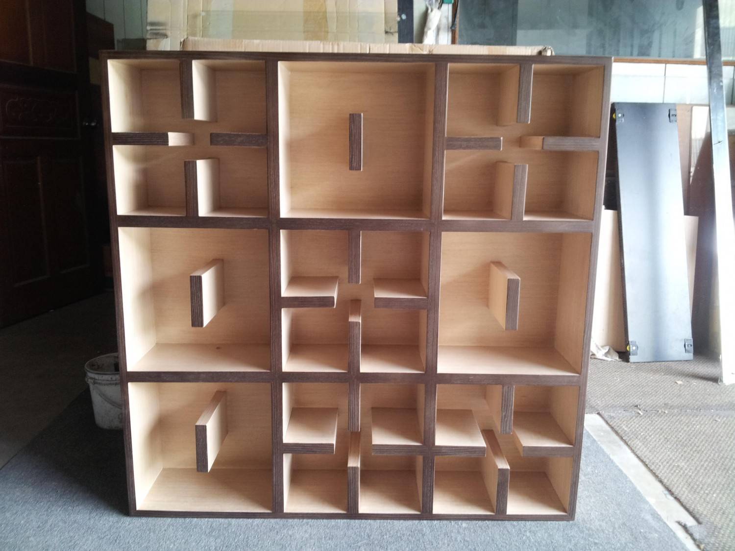 BK-0003實木造型書櫃訂製